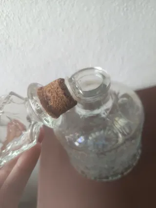 Licorera antigua cristal tallado