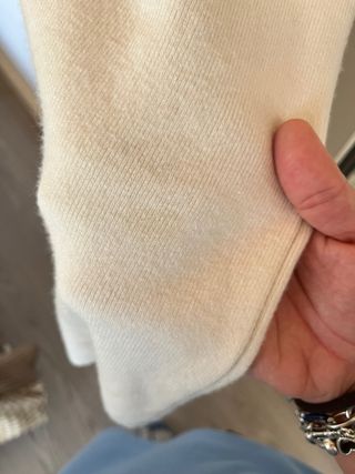 Vestido largo de punto beige