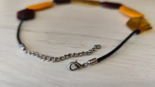 Collar de piedras - amarillo, naranja y granate