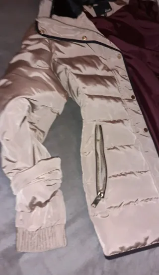 Plumas Etam beige acolchado