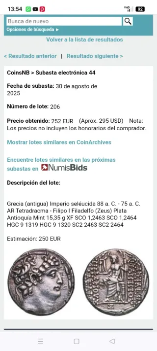 Moneda Antigua Griega
