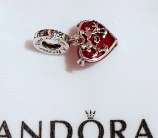 Pandora Disney Corazón Beso Rojo