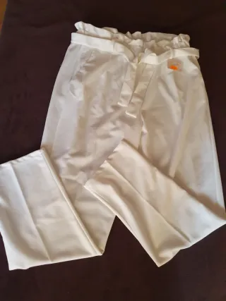 Pantalon fluido blanco T.XL (42) NUEVO