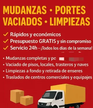 Portes y mudanzas limpieza de trasteros y mas