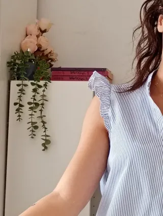 Blusa Rayas Corta