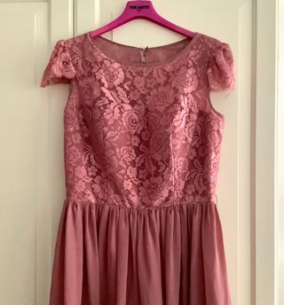 Abito lungo rosa cerimonia boutique tg. XL