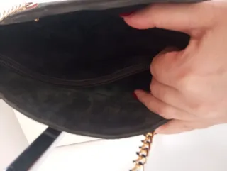 Borsa vintage trapuntata con catena dorata