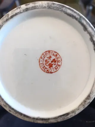 Jarrón Chino Macao Cerámica Multicolor