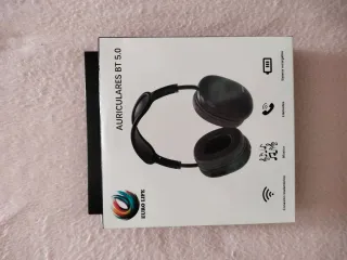 Auriculares Bluetooth 5.0 EURO LIFE Negros