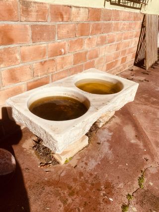 Fregadero de mármol rústico