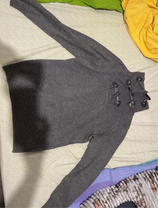 Maglione uomo collo alto grigio