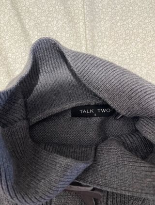 Maglione uomo collo alto grigio