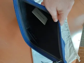 Pochette Balenciaga blu nuova