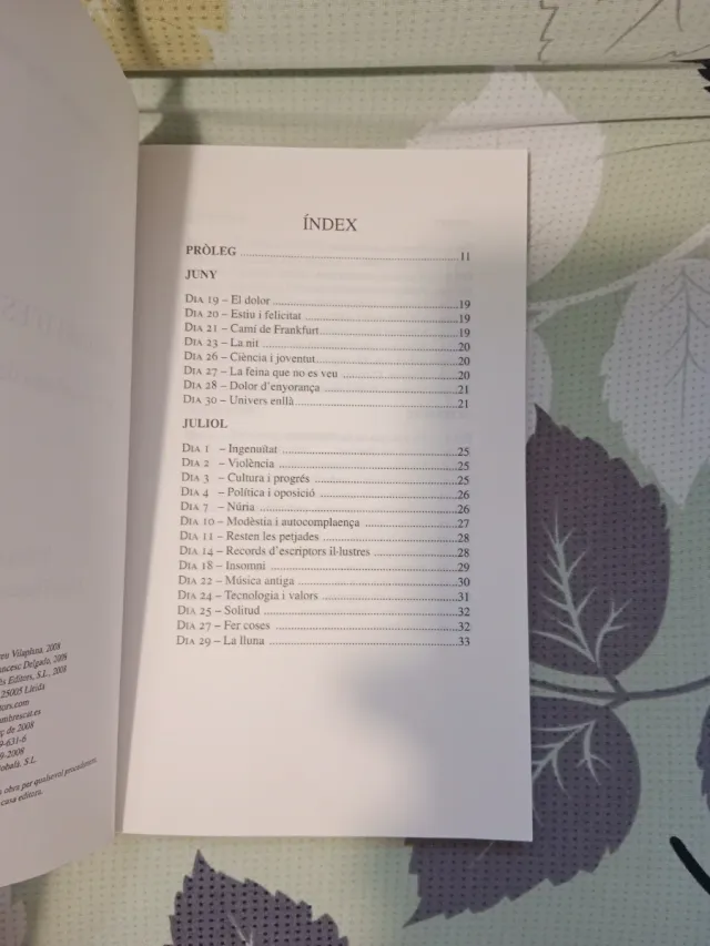 Dietari d'estiu amb pinzellades de tardor Boixareu