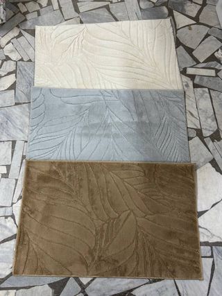 Tappeto arredo foglia beige e marrone