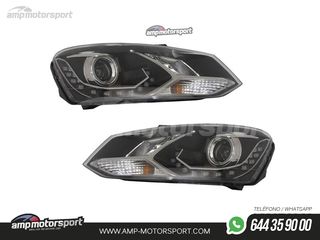 FAROS DELANTEROS LUZ DIURNA LED REAL DRL PARA VOLKSWAGEN POLO 6R 2009-2014