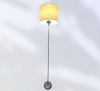 Lámpara de pie moderna gris tela beige