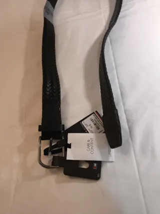 Cintura Tommy Hilfiger intrecciata nera taglia 100