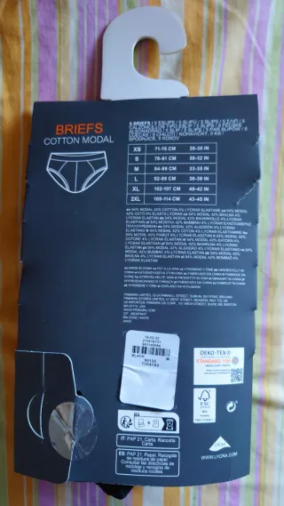 Pack 4 slips Primark