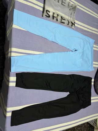 Leggings Maternidad SHEIN Azul y Negro