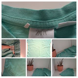 Conjunto Zara Verano Turquesa Niños Talla 11-12