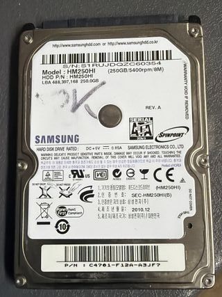 Disco Duro Samsung 250GB HM250HI