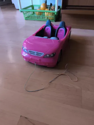 Coche Barbie Rosa Descapotable