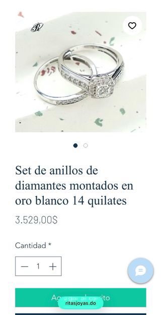 Anillos Oro Blanco y Diamantes Boda/Compromiso
