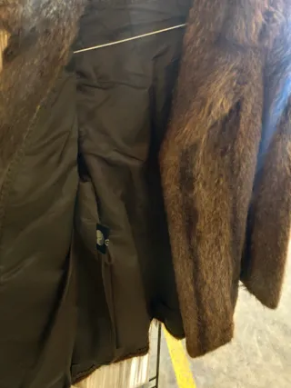 Abrigo Piel Marrón Vintage