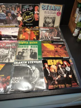 Lote Vinilos Singles Rock y Pop Internacional