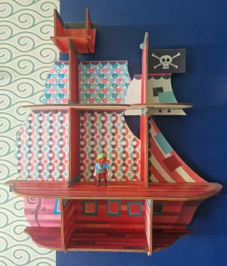 Estantería Barco Pirata Decorativa