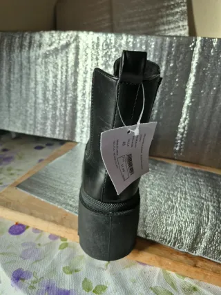 Botines negros PIEL de plataforma..tacón 6cm, s