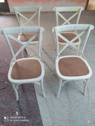 Pack 4 Sillas Comedor Crossback Nuevas