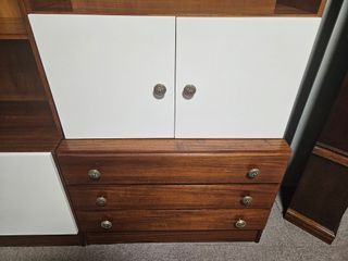 Estante Vintage Modular Madeira e Branco