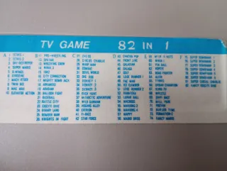 CARTUCHO 82 EN 1 - CONSOLAS TIPO NINTENDO NES