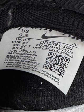 Nike Dunk Low Uomo Bianco/Nero 43