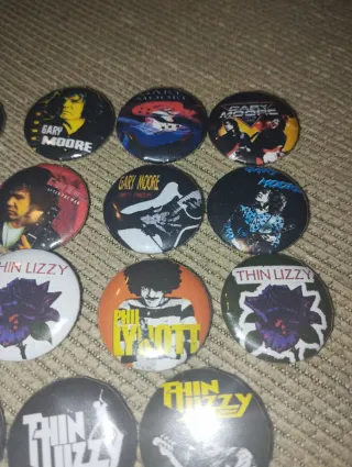 Lote pins Gary Moore Thin Lizzy heavy rock
