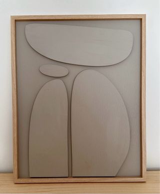 Cuadro Decorativo Madera Beige Gris