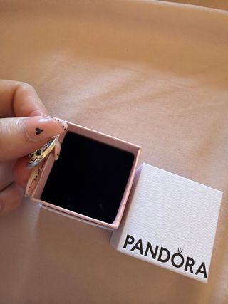 Anillo Pandora Corazón Azul y Plata