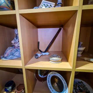 Caixa Vintage Flor Dourada Gesso/Porcelana