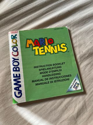 Manual Mario Tennis Game Boy Color Nintendo