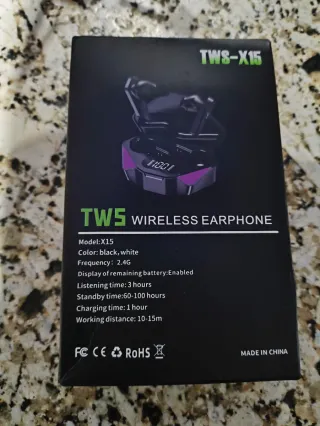Auriculares TWS-X15 Gaming Bluetooth 5.2