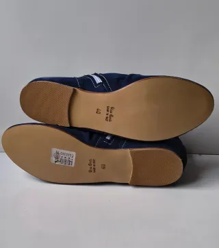 Stivaletti bassi donna blu scamosciati