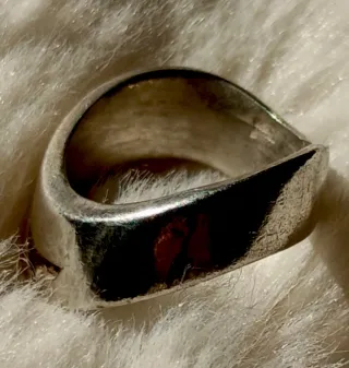 Anillo Plata de Ley Ondulado
