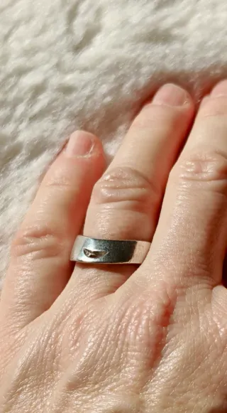 Anillo Plata de Ley Ondulado