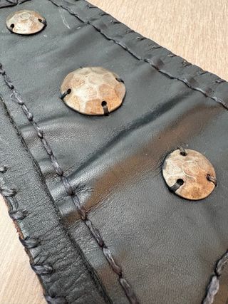 Cinturón Medieval Cuero Negro