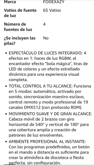 Proyector LED 4 en 1 Negro
