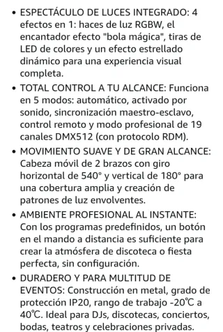 Proyector LED 4 en 1 Negro