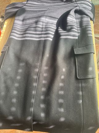 Abrigo lana y cachemira azul marino T.36