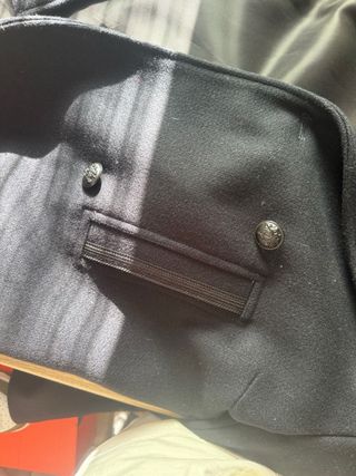 Abrigo lana y cachemira azul marino T.36